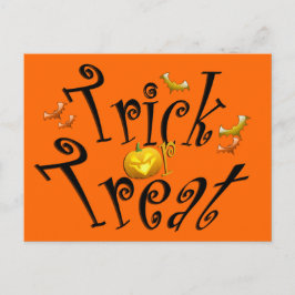 Trick or treat Briefkaart