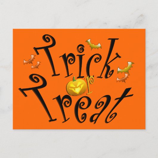 Trick or treat Briefkaart (Voorkant)