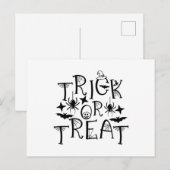 Trick or Treat Briefkaart (Voorkant / Achterkant)
