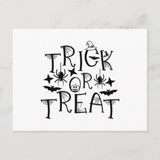 Trick or Treat Briefkaart (Voorkant)