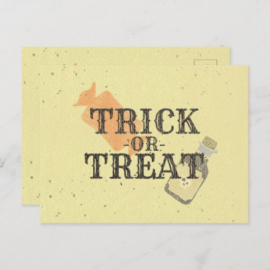  Trick or treat Briefkaart (Voorkant / Achterkant)