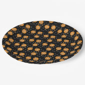 Trick or treat Bucket Halloween Snoep Papieren Bordje (Gekanteld)