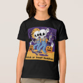 Trick or treat Buddies Skeleton Shirt Vriendschap (Voorkant)