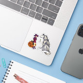 Trick or treat Buddies Sticker (Laptop met iPhone)