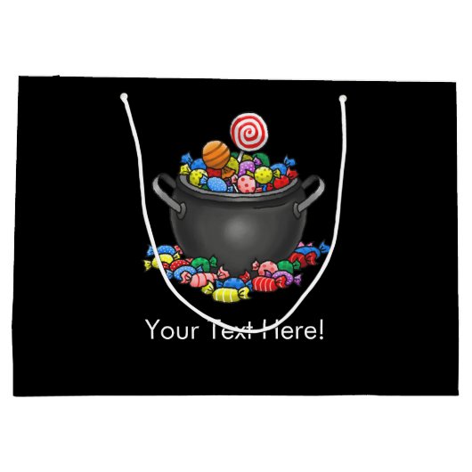 Trick or Treat Candy Cauldron Groot Cadeauzakje (Achterkant)