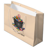 Trick or Treat Candy Cauldron Groot Cadeauzakje (Voorkant Gekanteld)