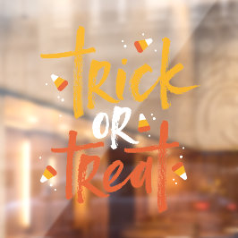 Trick or treat Candy Corn Halloween gepersonalisee Raamsticker