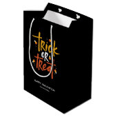 Trick or treat Candy Corn Halloween Medium Cadeauzakje (Achterkant Gekanteld)