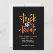 Trick or treat Candy Corn Halloween Party Kaart (Voorkant)