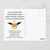 Trick or treat Candy Corn Invitation Briefkaart (Achterkant)