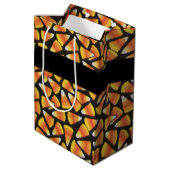 Trick or treat Candy Corn Medium Cadeauzakje (Achterkant Gekanteld)