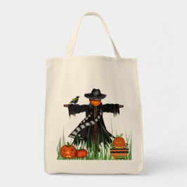 Trick or treat Canvas tas met pompoenen Scarecrow