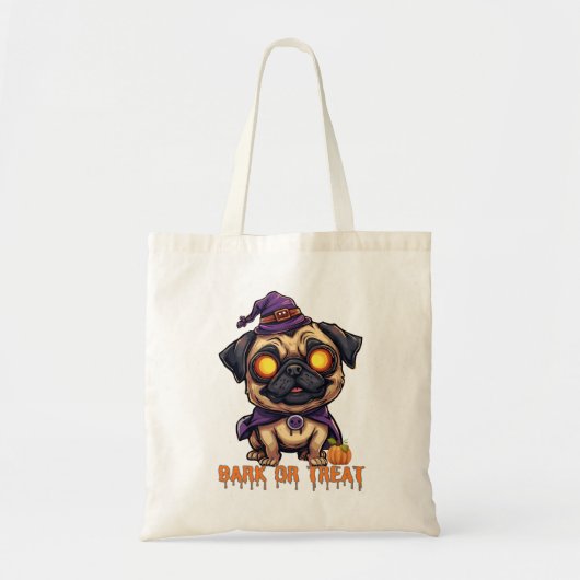 trick or treat Canvas tas – Schattigee Halloween P (Voorkant)