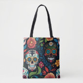 Trick or treat Canvas tas, Sugar Skull Canvas tas (Voorkant)