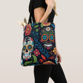 Trick or treat Canvas tas, Sugar Skull Canvas tas (Dichtbij)
