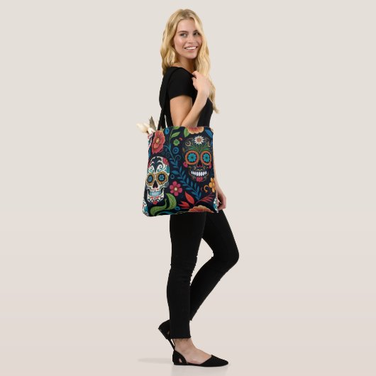 Trick or treat Canvas tas, Sugar Skull Canvas tas (Op model)
