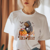 Trick or treat Capybara Halloween Funny Tri-Blend Shirt