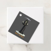 Trick or Treat. Cartoon Grim Reaper Bedankjes Labels (In situ)