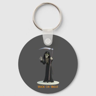 Trick or Treat. Cartoon Grim Reaper Sleutelhanger
