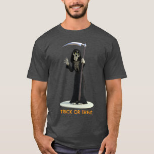 Trick or Treat. Cartoon Grim Reaper T-shirt