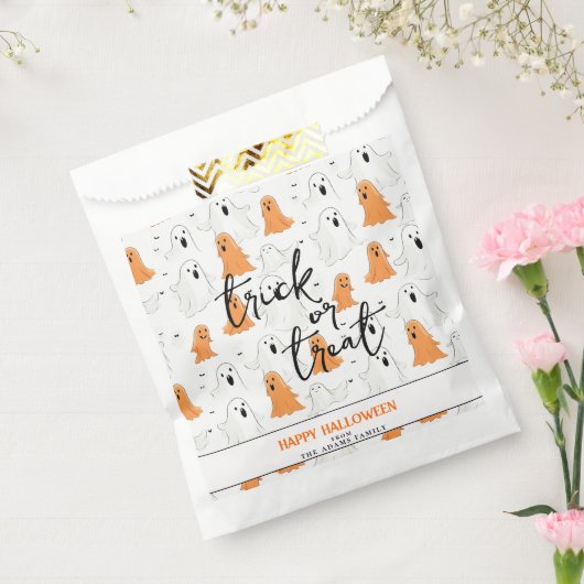 Trick or treat cartoonachtige spoken Halloween Bedankzakje (Gezegeld)