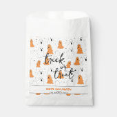 Trick or treat cartoonachtige spoken Halloween Bedankzakje (Voorkant)