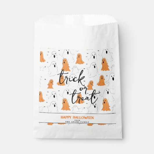 Trick or treat cartoonachtige spoken Halloween Bedankzakje (Voorkant)