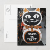 Trick or treat Cat Briefkaart (Voorkant / Achterkant)