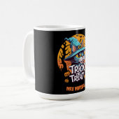 Trick or treat Cat - Creepy Crawlies Sinaasappel Z Koffiemok (Voorkant links)