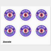 Trick or treat Cat Eye Ronde Sticker (Vel)