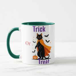 Trick or treat Cat Halloween Design Mok