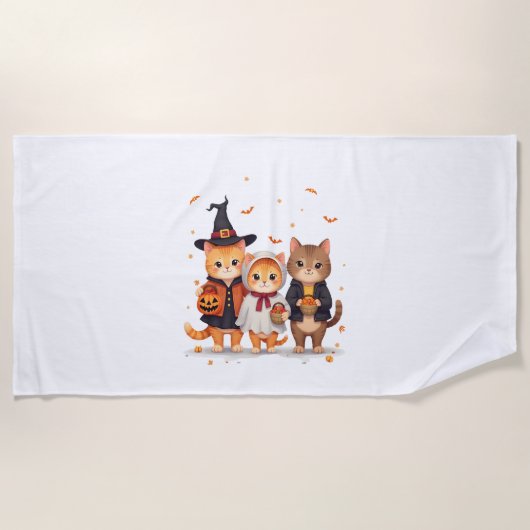 Trick-or-Treat Cat Squad Strandlaken (Voorkant)