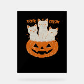 Trick or treat cats Classic T-shirt Acryl Bord (Voorkant)
