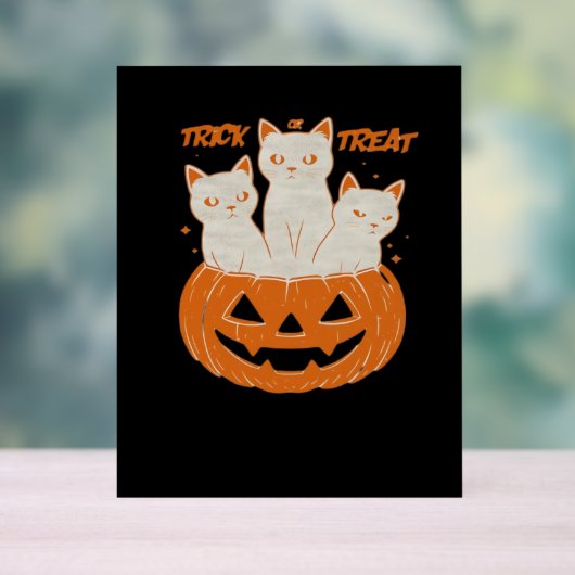 Trick or treat cats Classic T-shirt Acryl Bord (Neutraal)