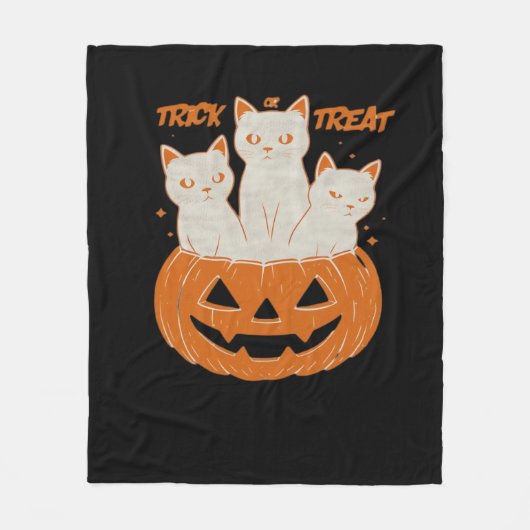 Trick or treat cats Classic T-shirt Fleece Deken (Voorkant)