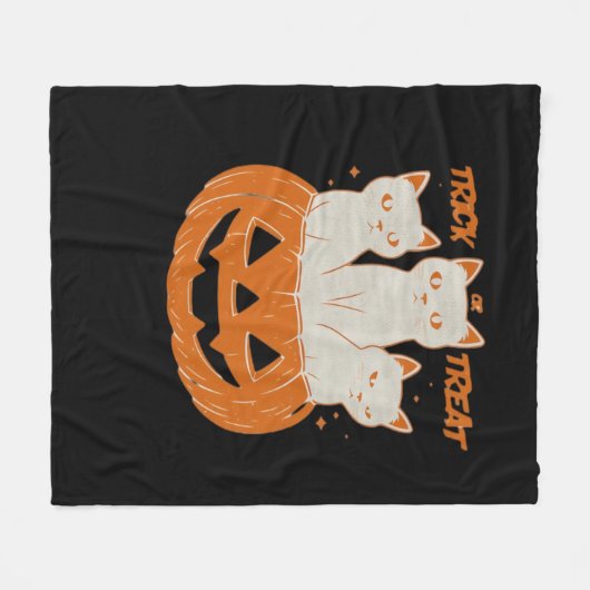 Trick or treat cats Classic T-shirt Fleece Deken (Voorkant (Horizontaal))