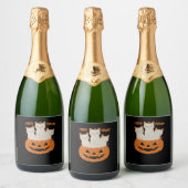 Trick or treat cats Classic T-shirt Sparkling Wijnetiket (Flessen)