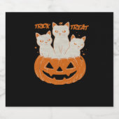 Trick or treat cats Classic T-shirt Sparkling Wijnetiket (Enkel label)