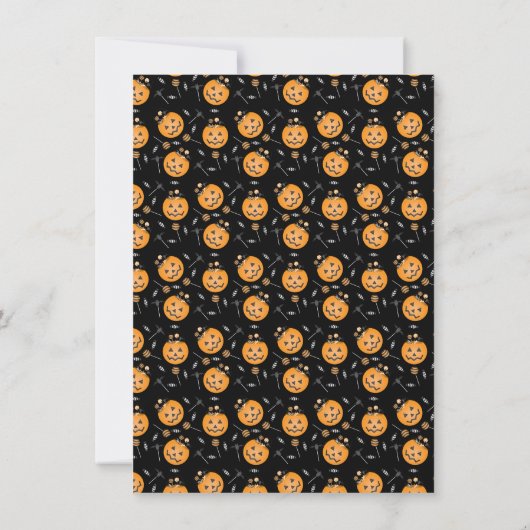 Trick or treat Celebrate Pumpkin Snoep personalise Kaart (Achterkant)