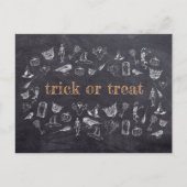 Trick or treat Chalkboard Halloween Briefkaart (Voorkant)