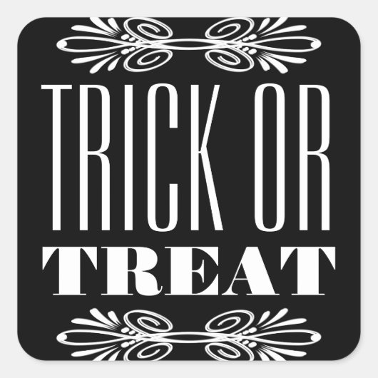  Trick or treat Chalkboard Halloween Vierkante Sticker (Voorkant)