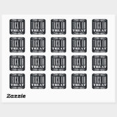 Trick or treat Chalkboard Halloween Vierkante Sticker (Vel)