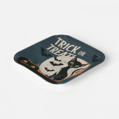 Trick or treat chat Black Papieren Bordje (Gebogen)
