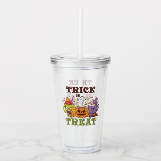 Trick or treat Coffee Delight Acryl Drinkbeker (Voorkant)