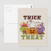 Trick or treat Coffee Delight Briefkaart (Voorkant / Achterkant)