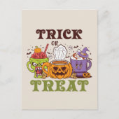 Trick or treat Coffee Delight Briefkaart (Voorkant)