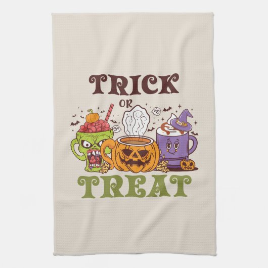 Trick or treat Coffee Delight Theedoek (Verticaal)