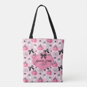 Trick or treat Coquette Ghost en Pumpkin Tote Bag (Achterkant)