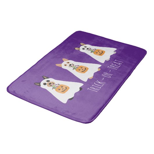 Trick or treat Corgi Ghost Dogs Halloween Badmat (Gekanteld)