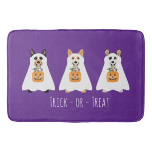 Trick or treat Corgi Ghost Dogs Halloween Badmat